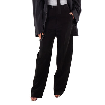 Balenciaga Double-Breasted Cinched Wool Blazer, Brand Size