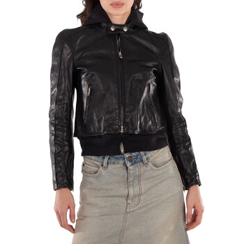 Balenciaga Hourglass Cotton Denim Jacket In Dark Indigo