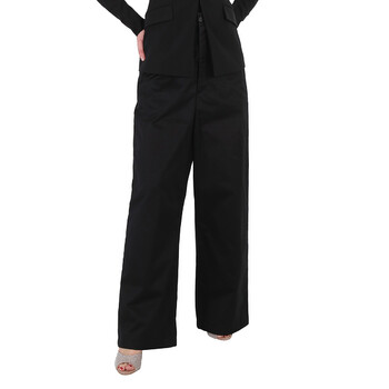 パンツ BALENCIAGA Women Straight Pants 843495TSO171000 Black Women's Straight Fit Pants in Black | Balenciaga US