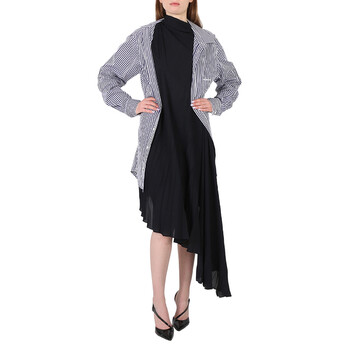 blazer dress leather North Beach Leather by Michael Hoban Gold Tipped Leather Blazer Dress –  Recess main image 0