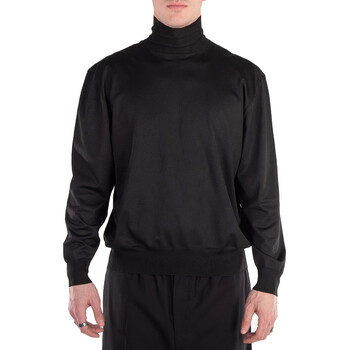 Balenciaga Men's Black BB Oversized High-Neck Sweater, Brand Size