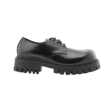 Balenciaga Men's Black Smooth Calfskin Sergent 20mm Derby Shoes