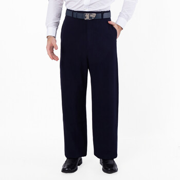 Men's Dark Navy Large-Fit Tailored Trousers 725469 TNT09 4100