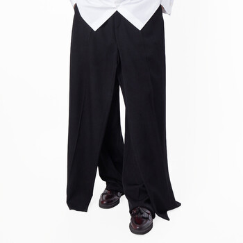 Balenciaga Men's Sunbleached Black Outline Baggy Pants, Size X