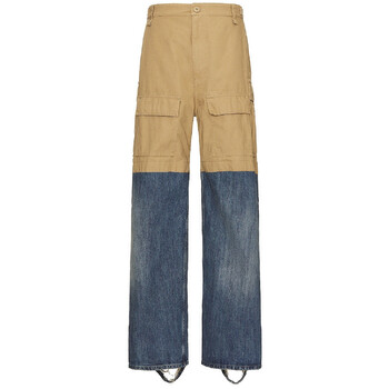 Balenciaga Men's Patched Layered-Design Cargo Pants, Size X-Small