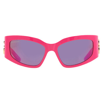 Marc Jacobs MARC 738/S 0EWW IR Sunglasses Fuchsia Cat Eye Frame, Grey Lenses Marc Jacobs Grey Wrap Ladies Sunglasses MARC 738/S 0EWW/IR  main image 4