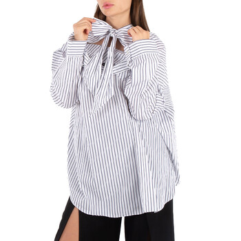 Pinstripe Knotted Shirt 715032 TFM02 9167