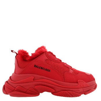 Balenciaga Triple S Fur Sneakers 668563W3CQ56800 - Shoes - Jomashop