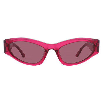 Versace VE4456U 533487 Oval Sunglasses – Pink Transparent/Dark Grey Versace Dark Grey Oval Ladies Sunglasses Ve4456u 533487 52  main image 4