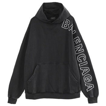 Balenciaga Washed Black / White Outline Oversized Hoodie, Brand