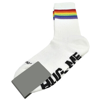 BALENCIAGA 7 Days Of The Week Socks 7足 Balenciaga White Fetish Rainbow Logo Socks, Size X-Large 656520