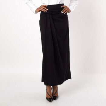 Asymmetric Ruffled Skirt In Black