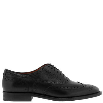 Bally Black Leather Oxford Shoes, Size 5 E US Size 6D MSF0CW-VT006