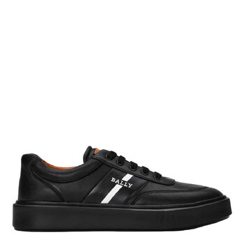 Bally Men's Maudo Black Low-Top Leather Sneakers, Brand Size 6