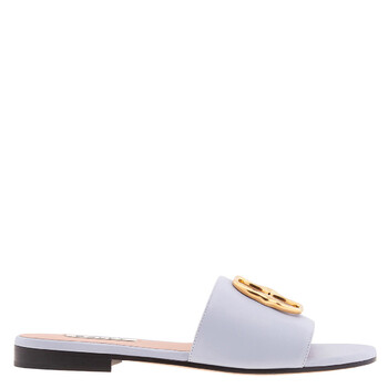Jimmy Choo Laran Nappa Leather Slides, Brand Size 34 ( US Size 4