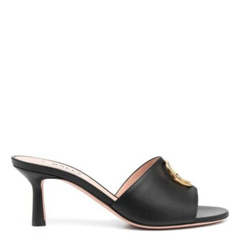 Alexander Mcqueen Ladies Black Francisco 70 mm Leather Mules