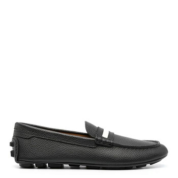 Bally Men's Black Karlos Leather Drivers, Brand Size 10 ( US Size