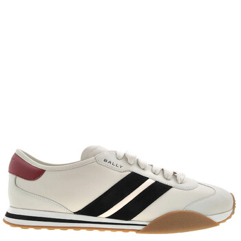 【関税&送料込】Bally White Leather Thiago Sneakers Bally Men's Thiago Leather Low-Top Sneakers | Neiman Marcus