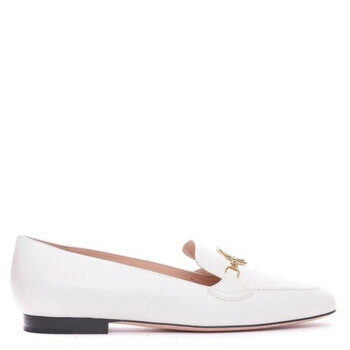 Obrien Logo Plaque Leather Loafers, Brand Size 4.5 ( US Size 5.5 ) WF102V-CP001-U101