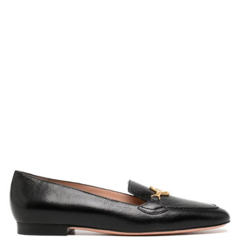 Bally Obrien Logo Plaque Leather Loafers, Brand Size 4.5