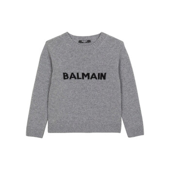 Boys Logo Intarsia Crewneck Sweater