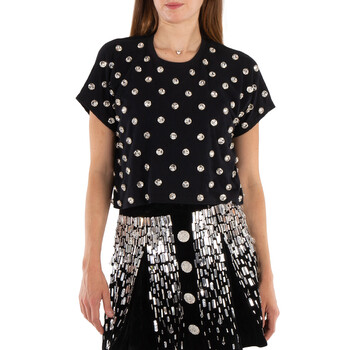 Crystal-Embellished Cotton T-Shirt BF0EE085PC01-EHV