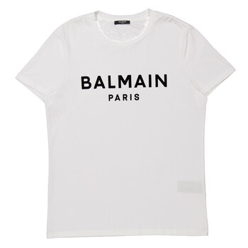 Flock Logo Cotton T Shirt