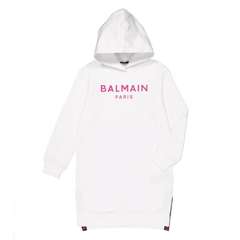 Girls Logo Embroidered Hooded Dress