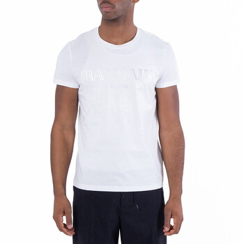 Logo Embossed Cotton T Shirt