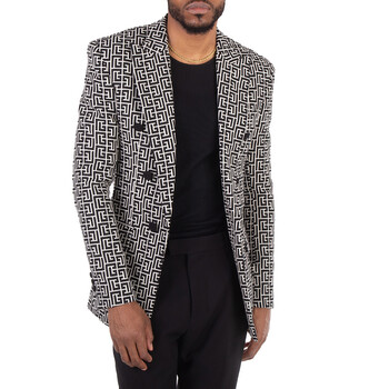 Burberry Men's Pecan Melange Crystal Embroidered Wool-blend