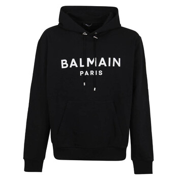 Balmain Logo Print Eco-Designed Cotton Sweatshirt, Size Small