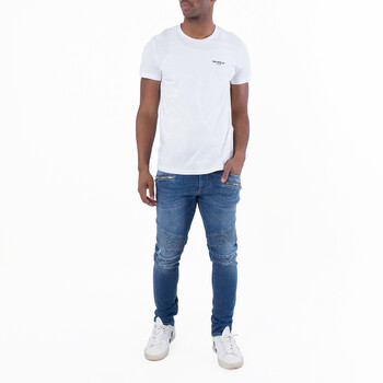 Ribbed-Detail Skinny Jeans YH1MG005DB68-6FF