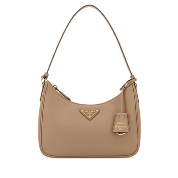 Beige Leather Prada Re-Edition 2005 Shoulder Bag