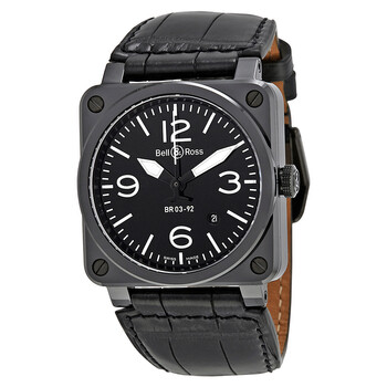 Aviation Automatic Black Dial Men's Watch BR0392-CE-BLP-SCR