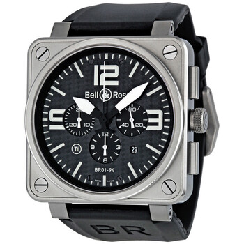 Aviation Black Carbon Fiber Dial Titanium Men's Watch BR0194-TITANIUM