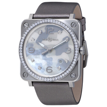 Aviation Diamond Grey Camouflage Dial Ladies Watch BRS-CAMO-ST-LGD