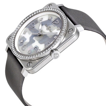 Aviation Diamond Grey Camouflage Dial Ladies Watch BRS-CAMO-ST-LGD