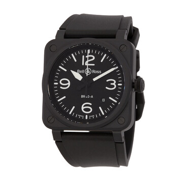 ベル＆ロス 41 mm, BR 03A-PH-CE/SRB Bell And Ross BR 03 Phantom Automatic Black Dial Men's Watch