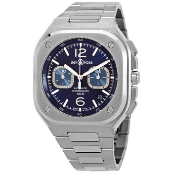 Br 05 Chrono Chronograph Automatic Blue Dial Men's Watch BR05C-BLU-ST/SST