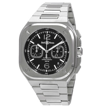 Instruments Chronograph Automatic Black Dial Men's Watch BR05C-BL-ST/SST