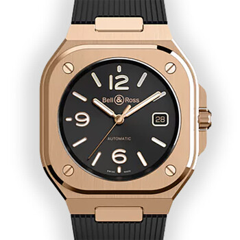 Instruments Gold Automatic Black Dial Men's Watch BR05A-BL-PG/SRB