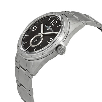 Vintage Automatic Black Dial Men's Watch BRV123-BS-ST/SST