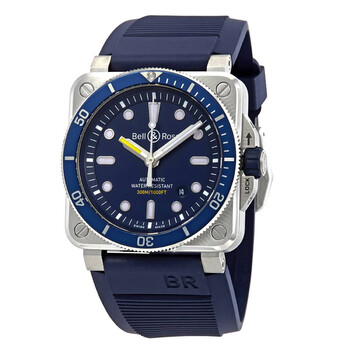 Bell And Ross BR 03-93 GMT Automatic Blue Dial Men's Watch BR0393