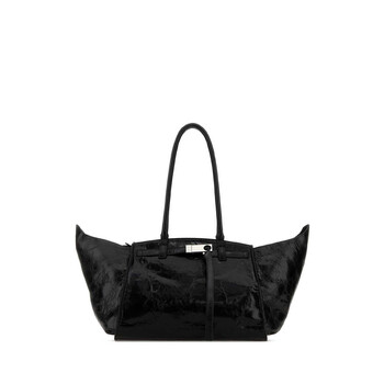 Black Leather Mame Handbag 0130052 NIGHTLY