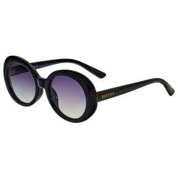 Ladies Black Oval Sunglasses BRSBR054C1