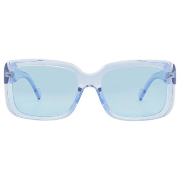 Ladies Purple Rectangular Sunglasses BRSBR052C6