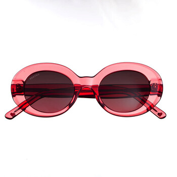 Ladies Red Oval Sunglasses BRSIT102-3