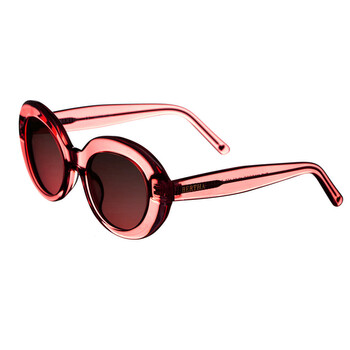 Ladies Red Oval Sunglasses BRSIT102-3