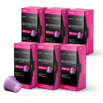 Coffee for Nespresso OriginalLine Machine 120 pods Certified Genuine Espresso  Lungo Blend (High Intensity) Pods Compatible with Nespresso