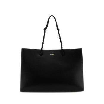 Jil Sander Black Leather Tangle Shopping Bag 001 Borse A Tracolla